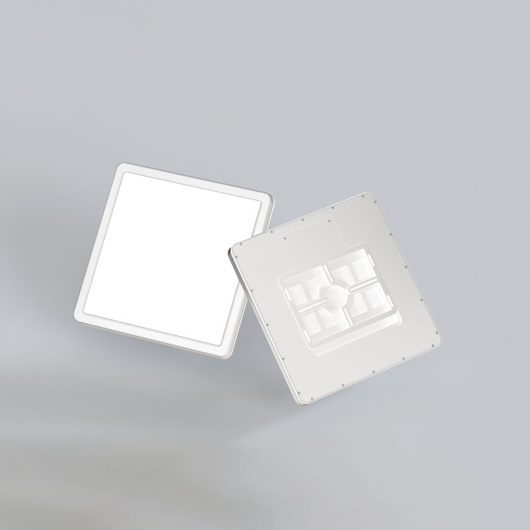 Nowoczesny plafon kwadratowy ALERIA LED 22W, biały kolor, regulowana temperatura światła, neutralna 4000K, zimna 6000K lub ciepła 2800K, energooszczędne oświetlenie IP20.