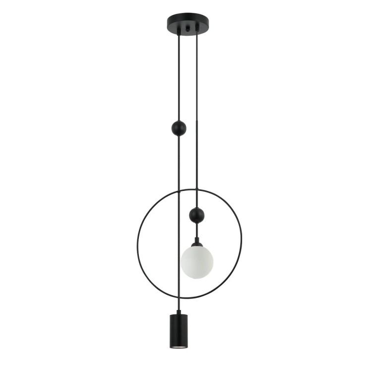 Stylowa lampa TROSTI Italux PND-428892-BK z czarnym wykończeniem idealnie podkreśla aranżacje loft, modern i glamour. Świetnie prezentuje się nad stołem lub wyspą kuchenną.