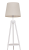 Lampa podłogowa TRIO Venti S-102076 w kolorze białym z abażurem z tkaniny. Trójnóg z praktyczną półką, wysokość 153 cm, abażur 28 cm. Źródło światła 1x E27 60W (brak w zestawie, możliwość LED). Włącznik nożny, gwarancja 2 lata