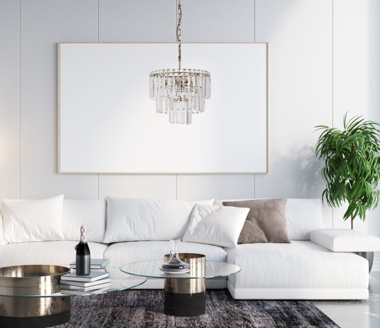 Lampa wisząca BUENA 4xE14 Italux w kolorze patyny z eleganckimi kryształami to stylowe oświetlenie do salonu, jadalni czy sypialni. Średnica 35 cm, wysokość 97 cm. Klasyczny design, solidne wykonanie i możliwość stosowania żarówek LED E14 do 40W