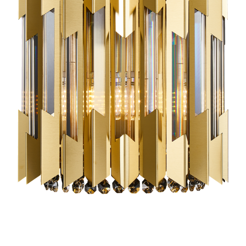 Złoty kinkiet RITZ 2xE14 Milagro ML0397 to luksusowa lampa ścienna z transparentnymi kryształami. Elegancki design pięknie podkreśla charakter salonu, sypialni, garderoby oraz reprezentacyjnego holu, tworząc wyjątkową atmosferę.
