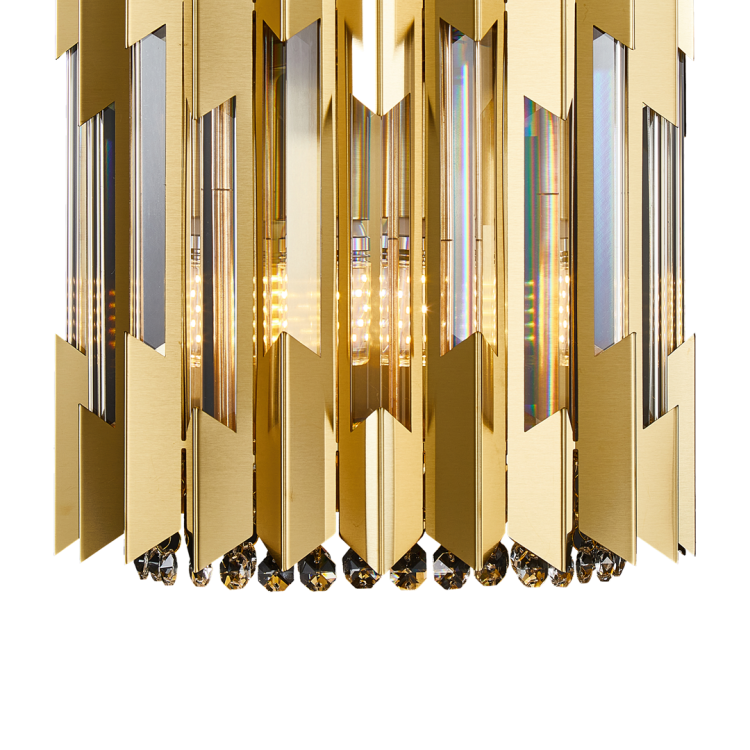 Złoty kinkiet RITZ 2xE14 Milagro ML0397 to luksusowa lampa ścienna z transparentnymi kryształami. Elegancki design pięknie podkreśla charakter salonu, sypialni, garderoby oraz reprezentacyjnego holu, tworząc wyjątkową atmosferę.