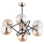 Lampa sufitowa VIRGINIA 6xE14 marki Alfa to elegancki żyrandol w kolorze złoto-miedzianym z bursztynowymi kulistymi kloszami. Wykonana z metalu i szkła, o wymiarach 65x50 cm, zapewnia stylowe oświetlenie do salonu, jadalni i sypialni