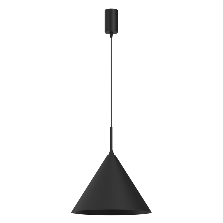 Lampa wisząca CAPITAL MLP0958 w czarnym kolorze to nowoczesne oświetlenie idealne nad wyspę kuchenną, blat lub stół. Stożkowy metalowy klosz o średnicy 32 cm doskonale wpisuje się w aranżacje loftowe, industrialne i minimalistyczne.