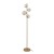 Lampa podłogowa CANELLO Italux 4xG9 w kolorze mosiądzu miodowego z bursztynowymi kulami. Elegancka oprawa o wysokości 160 cm i szerokości 31 cm, idealna do salonu, sypialni czy gabinetu. Solidne wykonanie z metalu i szkła, gwarancja 2 lata