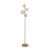 Lampa podłogowa CANELLO Italux 4xG9 w kolorze mosiądzu miodowego z bursztynowymi kulami. Elegancka oprawa o wysokości 160 cm i szerokości 31 cm, idealna do salonu, sypialni czy gabinetu. Solidne wykonanie z metalu i szkła, gwarancja 2 lata