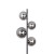 Lampa podłogowa CANELLO Italux 4xG9 w kolorze czarnego perłowego z dymionymi kulami. Elegancka oprawa o wysokości 160 cm i szerokości 31 cm, idealna do salonu, sypialni czy gabinetu. Solidne wykonanie z metalu i szkła, gwarancja 2 lata