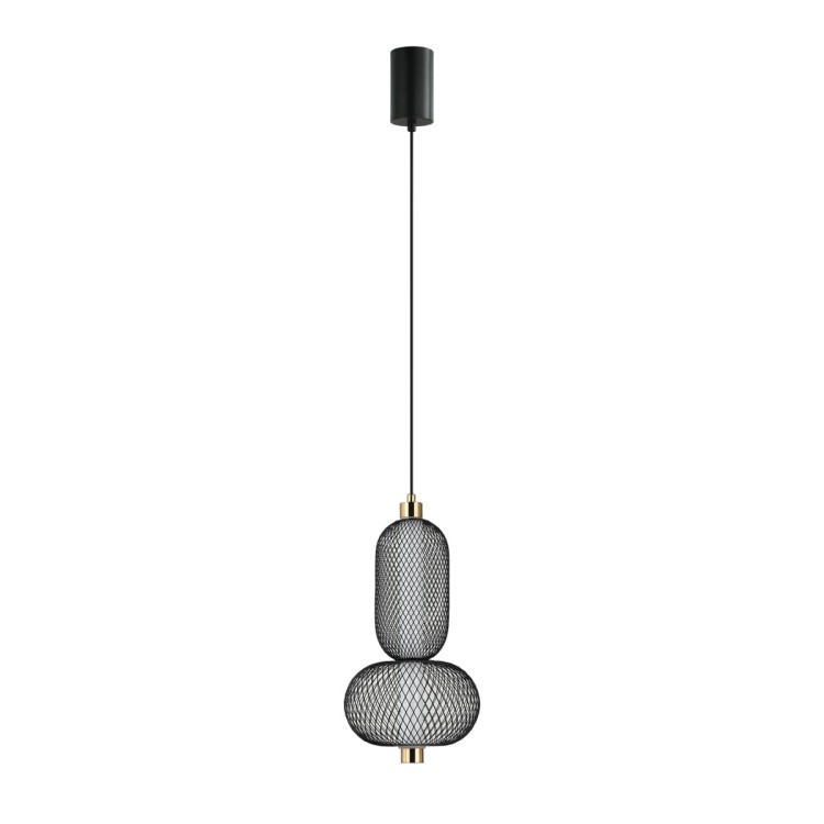 Designerska lampa sufitowa MARCO 10W LED Italux to eleganckie oświetlenie do wnętrz loftowych. Czarna forma, mosiężne detale i światło 3000K tworzą wyjątkowy klimat.