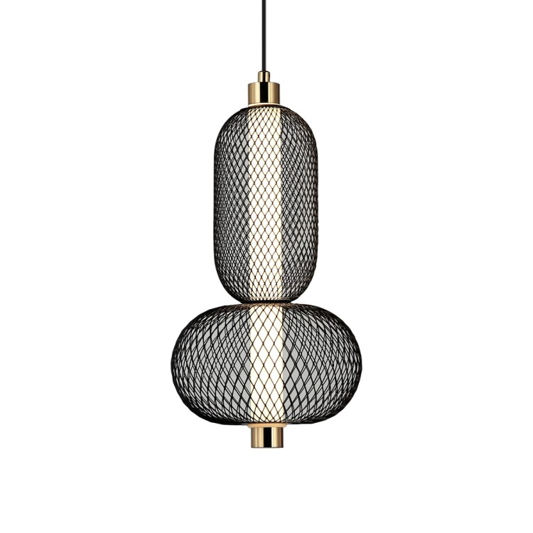 Lampa MARCO 10W LED Italux PND-84283-2-BK to nowoczesne oświetlenie nad stół i wyspę. Czarna konstrukcja z mosiądzem oraz ciepłe światło 3000K zapewniają styl i funkcjonalność.