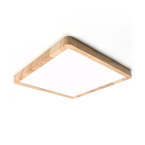Plafon OLBIS 24W LED Italux z drewnianą ramką to nowoczesne oświetlenie do łazienki, salonu i sypialni. Oferuje 2900 lm, IP44 oraz możliwość zmiany barwy światła 2800K, 4000K i 6000K. Montaż na suficie lub ścianie