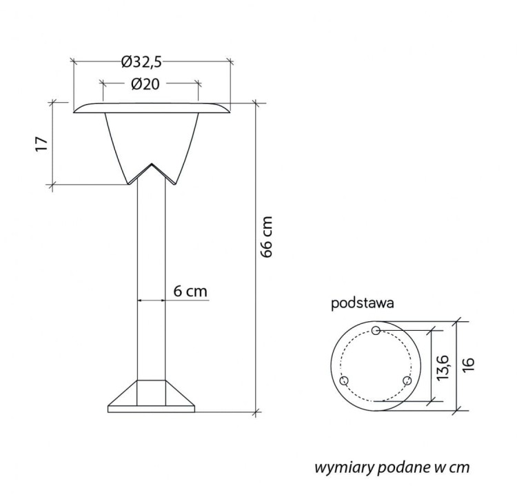 Stylowa lampa ogrodowa BIANCA 66 cm w kolorze czarnym to idealne rozwiązanie do oświetlenia ścieżek i ogrodu. Klosz z PMMA zapewnia miękkie światło, a solidna konstrukcja gwarantuje trwałość i odporność na warunki atmosferyczne.