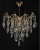 Żyrandol RODOS Venti w kolorze złotym z kryształami to stylowa lampa do wnętrz glamour. 6 źródeł światła E27, średnica 55 cm, wysokość 60 cm. Połączenie luksusu i elegancji.