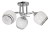 Lampa sufitowa OFELIA Venti W-N1575/3 w kolorze chromu z trzema białymi kloszami w połysku z chromową obwódką. Średnica 46 cm, wysokość 26 cm. Wykonana z metalu i szkła. Źródło światła 3x E27 60W (brak w zestawie, możliwość LED
