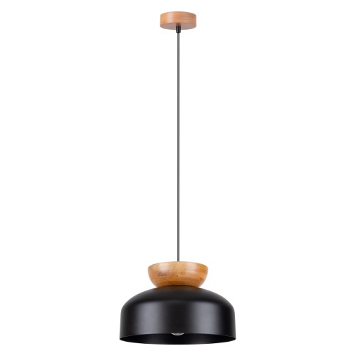 Lampa wisząca MARION 1xE27 Sollux SL.1351 to połączenie eleganckiej czerni i minimalistycznego designu. Szeroki metalowy klosz doskonale sprawdzi się nad stołem, wyspą kuchenną lub blatem, podkreślając nowoczesny charakter wnętrza
