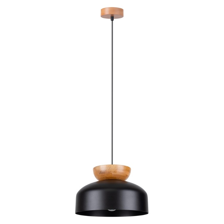 Lampa wisząca MARION 1xE27 Sollux SL.1351 to połączenie eleganckiej czerni i minimalistycznego designu. Szeroki metalowy klosz doskonale sprawdzi się nad stołem, wyspą kuchenną lub blatem, podkreślając nowoczesny charakter wnętrza