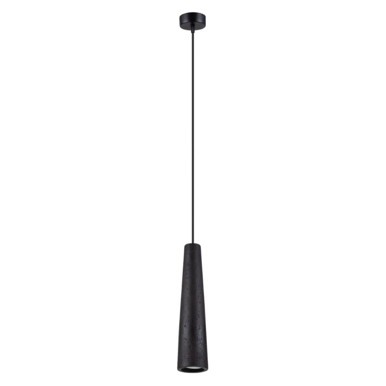 Lampa wisząca ELECTRA 1xGU10 Sollux SL.1355 zachwyca minimalistyczną formą i surowym charakterem czarnego betonu. Idealnie sprawdzi się nad wyspą kuchenną, blatem lub stołem, podkreślając nowoczesny i loftowy styl wnętrza