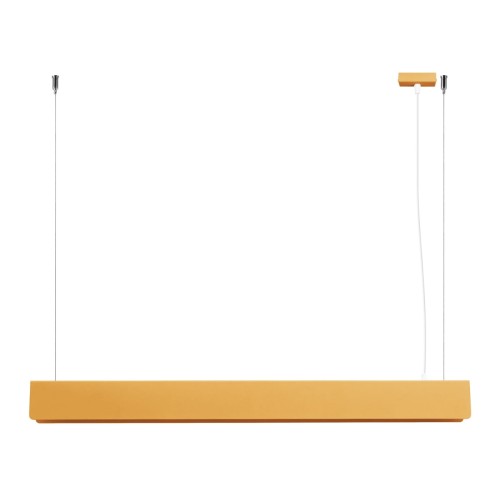 Nowoczesna lampa wisząca SPARK SL.1396 zachwyca prostą linią i modnym złotym kolorem. Źródło światła G13 o mocy 8,5W generuje 850 lm ciepłego światła 3000K, idealnego do jadalni, salonu i kuchni.