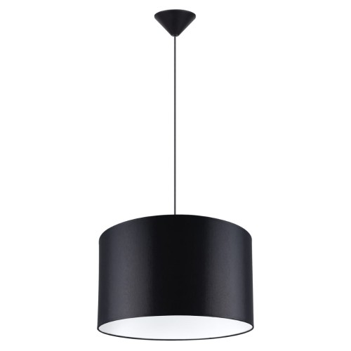 Lampa wisząca NOVA Sollux SL.1406 zachwyca minimalistycznym designem i eleganckim czarnym abażurem. Średnica 40 cm sprawia, że doskonale prezentuje się nad stołem, wyspą kuchenną, w salonie, restauracji lub nowoczesnej kawiarni.