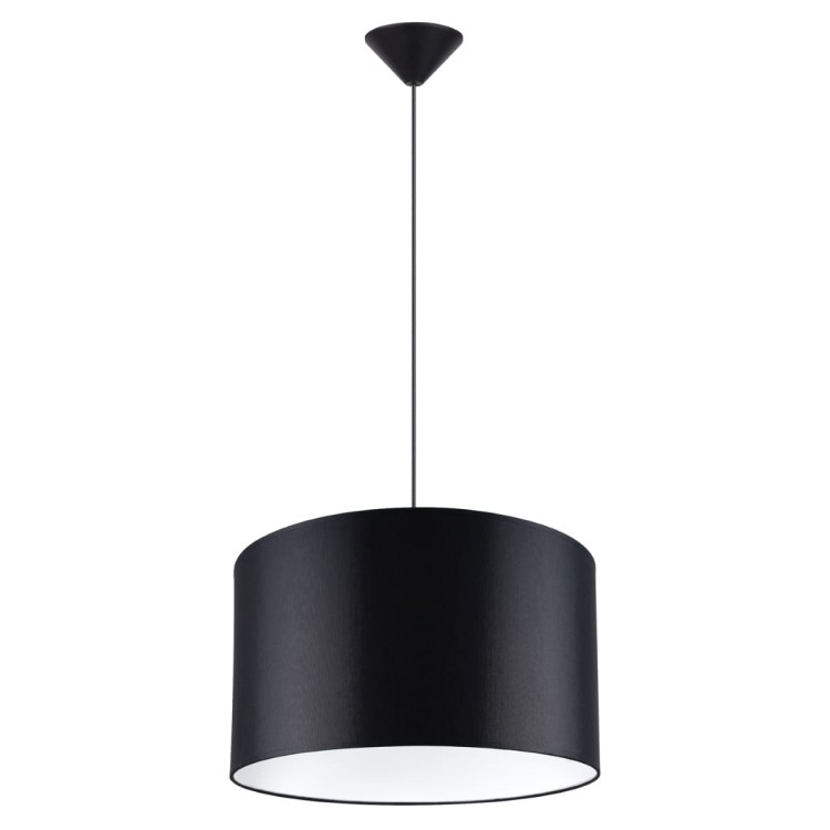 Lampa wisząca NOVA Sollux SL.1406 zachwyca minimalistycznym designem i eleganckim czarnym abażurem. Średnica 40 cm sprawia, że doskonale prezentuje się nad stołem, wyspą kuchenną, w salonie, restauracji lub nowoczesnej kawiarni.