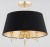 Lampa sufitowa ROSETTA złota 3xE14 abażur czarny/złoty Alfa 62477 – luksusowy akcent w Twoim wnętrzu