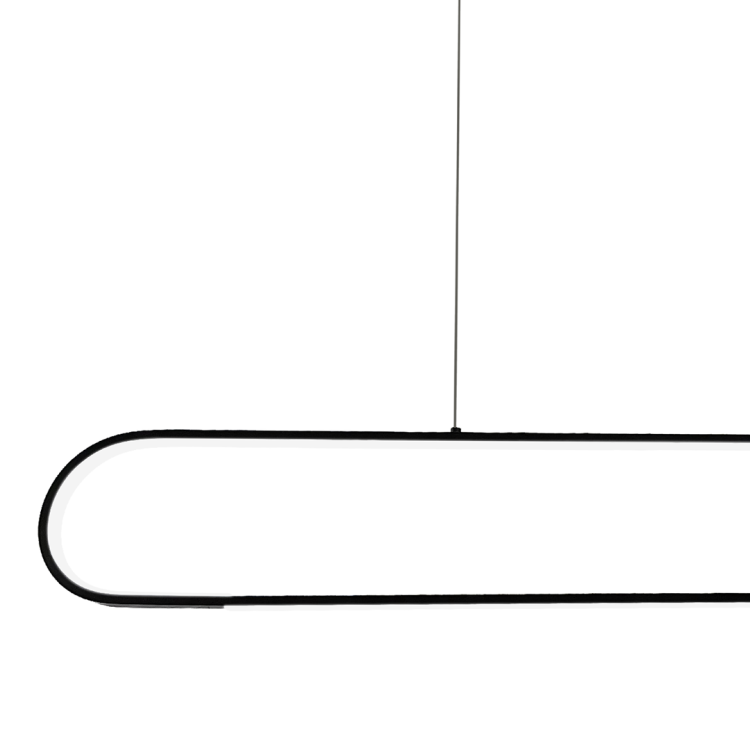 Lampa FRAME ML1046 to minimalistyczne oświetlenie LED do salonu, kuchni i jadalni. Czarna oprawa o szerokości 100 cm oferuje moc 42W, strumień 3000 lm oraz neutralną barwę 4000K. Wysokość można regulować.