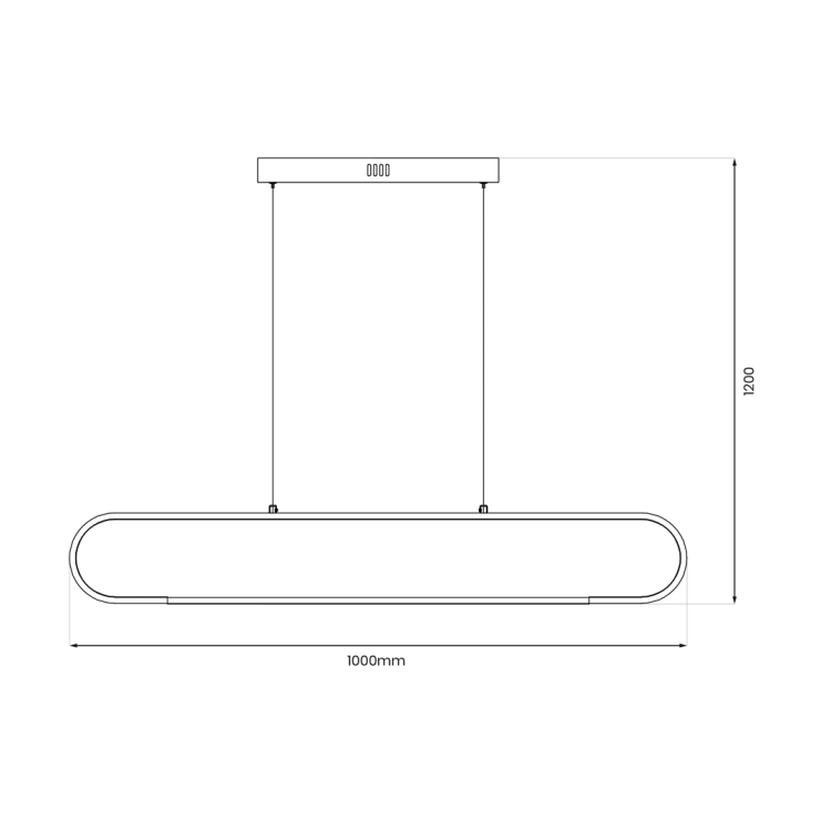 Podłużna lampa sufitowa FRAME 42W LED łączy czarną metalową konstrukcję z nowoczesną formą pustej ramy. Oferuje 3000 lm i światło 4000K. Idealna nad prostokątny stół, wyspę kuchenną lub biurko.