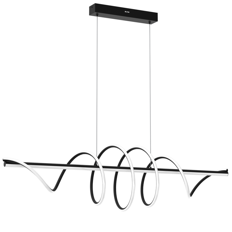 Lampa wisząca TWIST ML8608 zachwyca nowoczesnym designem i efektowną falowaną formą LED. Moc 90W, strumień 3600 lm oraz neutralna barwa 4000K zapewniają komfortowe oświetlenie salonu, jadalni, kuchni lub biura.