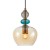 Lampa wisząca BUSCO Italux 1xE27 to stylowe oświetlenie z bursztynowym kloszem i dekoracyjnymi szklanymi elementami. Idealna do kuchni, jadalni i salonu. Tworzy ciepły, przytulny klimat i nowoczesny efekt