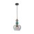 Lampa wisząca BUSCO Italux z dymionym kloszem zachwyca eleganckim połączeniem złota, czerni i turkusowych detali. Designerska forma doskonale sprawdzi się nad stołem, wyspą kuchenną lub barkiem, nadając wnętrzu wyjątkowego charakteru.