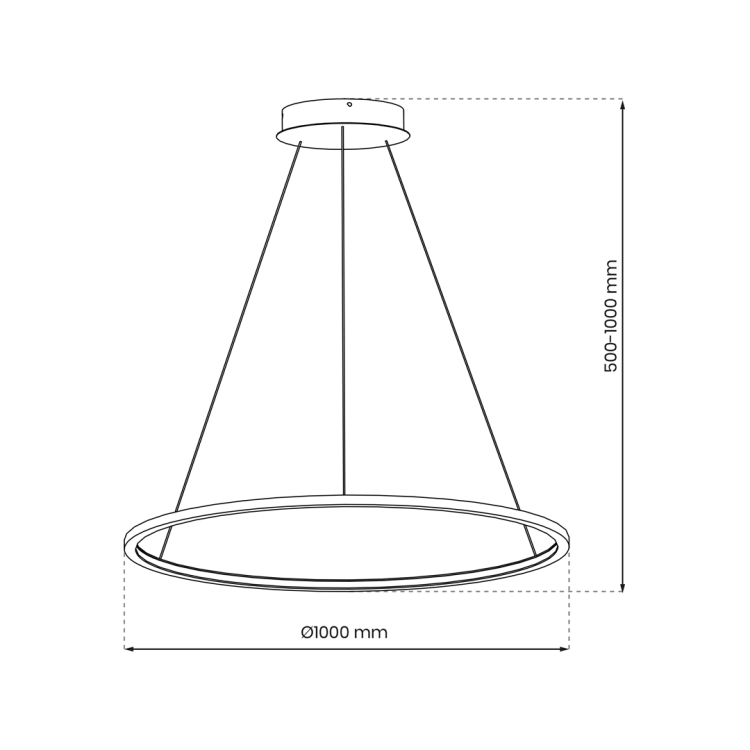 SATURNO 57W LED to designerska lampa sufitowa o średnicy 100 cm. Smukły pierścień, mocne światło 3100 lm i IP44 sprawiają, że sprawdzi się w salonie, jadalni i nowoczesnej łazience.