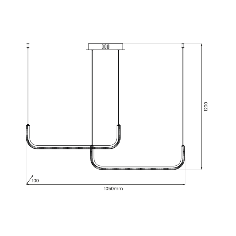 Minimalistyczna lampa LED HORIZON doskonale wpisuje się w nowoczesne i loftowe aranżacje. Szerokość 102 cm, czarna oprawa oraz wydajne źródło światła 22W LED sprawiają, że jest idealna nad stół lub wyspę kuchenną.