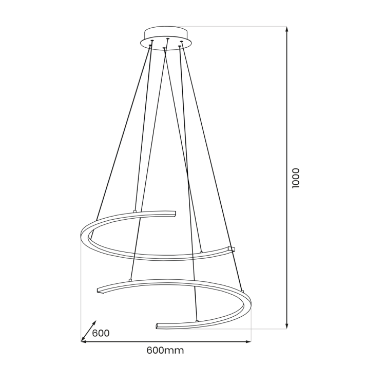 Lampa DOUBLEMOON Milagro ML1178 to połączenie nowoczesnego designu i energooszczędnej technologii LED. Dzięki regulowanej wysokości oraz neutralnej barwie światła doskonale oświetli salon, jadalnię, biuro lub kuchnię.