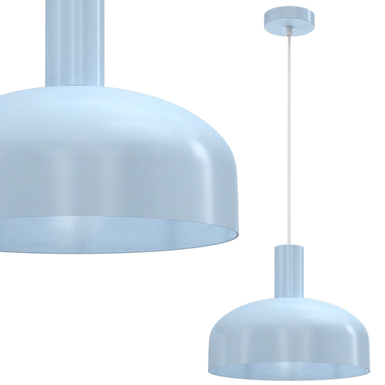Stylowa lampa wisząca w kolorze błękitnym to doskonały wybór do nowoczesnych wnętrz. Świetnie komponuje się z jasnymi kolorami i naturalnymi materiałami. Idealna nad stół, wyspę kuchenną lub do pokoju malucha.
