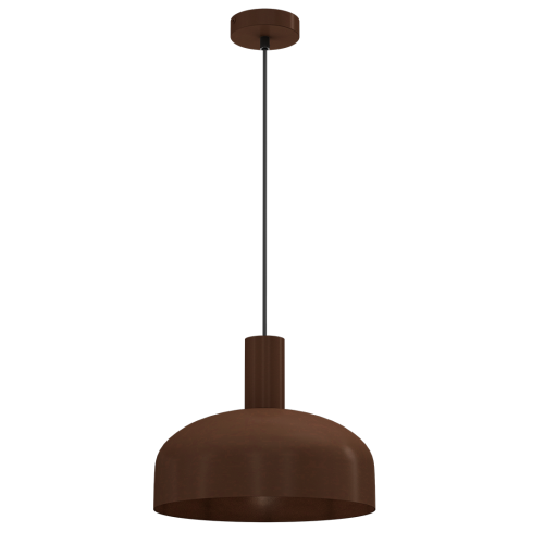 Lampa wisząca VISBY MLP1557 w czekoladowym kolorze to eleganckie oświetlenie do kuchni i jadalni. Metalowy klosz Ø30 cm, wysokość 40–90 cm, 1xE27 max 60 W, IP20. Nad stół, wyspę lub barek. Sprawdź na naszelampy24.pl. AI