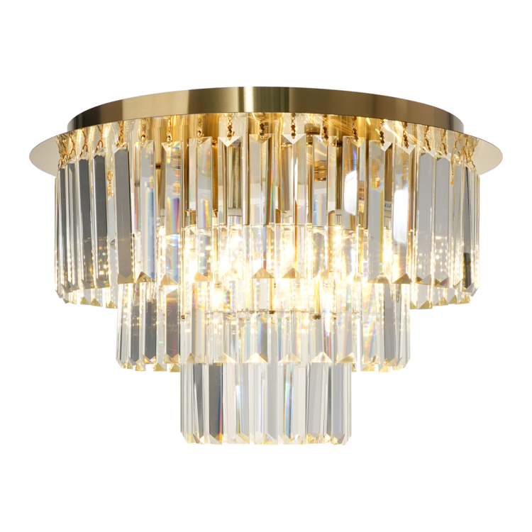 Złota lampa MILANO 6xE14 Milagro zachwyca luksusowym designem i kryształową kaskadą. Idealna do wnętrz glamour, dodaje elegancji i wyjątkowego charakteru każdej aranżacji.