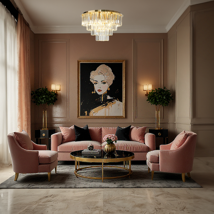 Lampa glamour MILANO Milagro ML1024 ze złotym wykończeniem i kryształami. 9 źródeł światła E14 i 172 kryształy tworzą spektakularny efekt w każdym wnętrzu. Idealna do domu i hoteli.