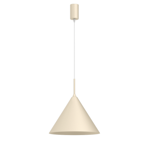 Lampa wisząca CAPITAL MLP1560 w kremowym kolorze zachwyca minimalistycznym designem i ponadczasową elegancją. Stożkowy klosz o średnicy 32 cm doskonale sprawdzi się nad wyspą kuchenną, stołem w jadalni oraz blatem roboczym.