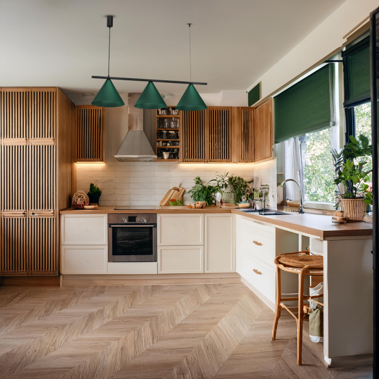 Lampa sufitowa CAPITAL 3xGX53 potrójna listwa zielona – detal klosza w zbliżeniu