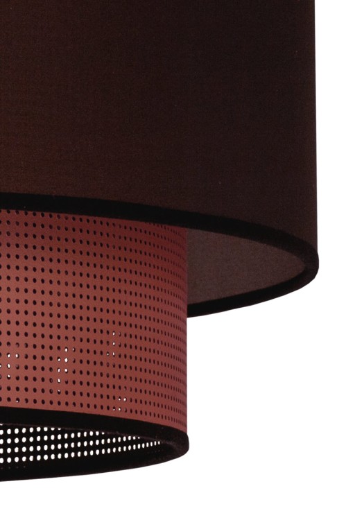 Duolla COPPER 604369 – designerska lampa sufitowa 45 cm. Połączenie miedzi i czerni nadaje wnętrzu stylu. Organza subtelnie rozprasza światło. 1xE27, 230V.