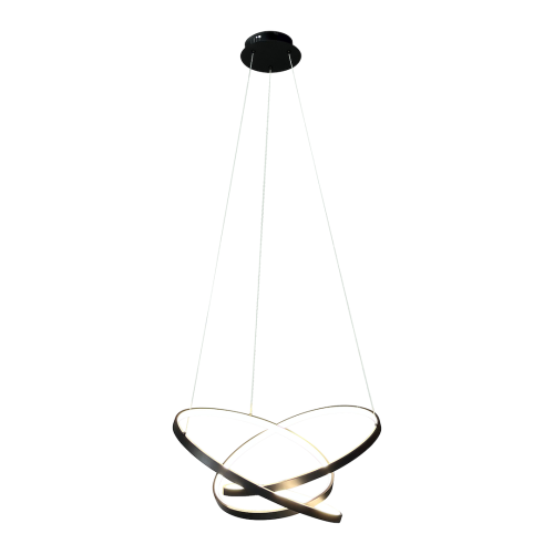 Czarna lampa sufitowa LED EMPOLI ML1573 Milagro o mocy 55W. Zapewnia 3300 lm i neutralne światło 4000K. Szerokość 60 cm oraz regulowana wysokość 60–110 cm. Nowoczesne oświetlenie nad stół, wyspę lub do salonu.