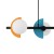 Lampa sufitowa NAUTI Italux PND-37482-4-MLTI to oryginalne oświetlenie nad stół. Cztery szklane kule, czarna konstrukcja i barwne akcenty nadają jej designerski wygląd. Model wykorzystuje 4 żarówki G9 o mocy do 25W.