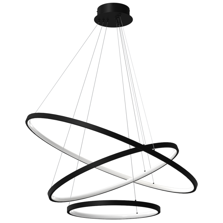 Lampa sufitowa HOOP ML1543 marki Milagro to designerskie oświetlenie LED z trzema efektownymi ringami. Moc 93W i neutralna barwa światła 4000K zapewniają komfortowe oświetlenie salonu, jadalni, holu lub nowoczesnego biura.