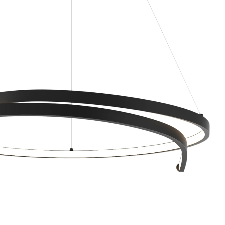 Nowoczesna lampa nad stół LORENZO Milagro ma średnicę 55 cm i dekoracyjną formę niedomkniętych łuków. Zintegrowany LED 35W emituje 1500 lm neutralnego światła 4000K. Czarny mat pasuje do jasnych i loftowych wnętrz.