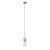 Lampa wisząca TARASO 1xE14 Italux w kolorze złotym to eleganckie oświetlenie punktowe. Smukły klosz z przezroczystego szkła o średnicy 8 cm i wysokości 25 cm subtelnie rozprasza światło, idealnie sprawdzając się nad blatem lub wyspą.