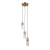Lampa sufitowa TARASO 3xE14 Italux to elegancka lampa wisząca w kolorze złotym z przezroczystymi kloszami. Kaskadowa forma i regulowana wysokość do 120 cm sprawiają, że idealnie pasuje do salonu, jadalni lub nad wyspę kuchenną.