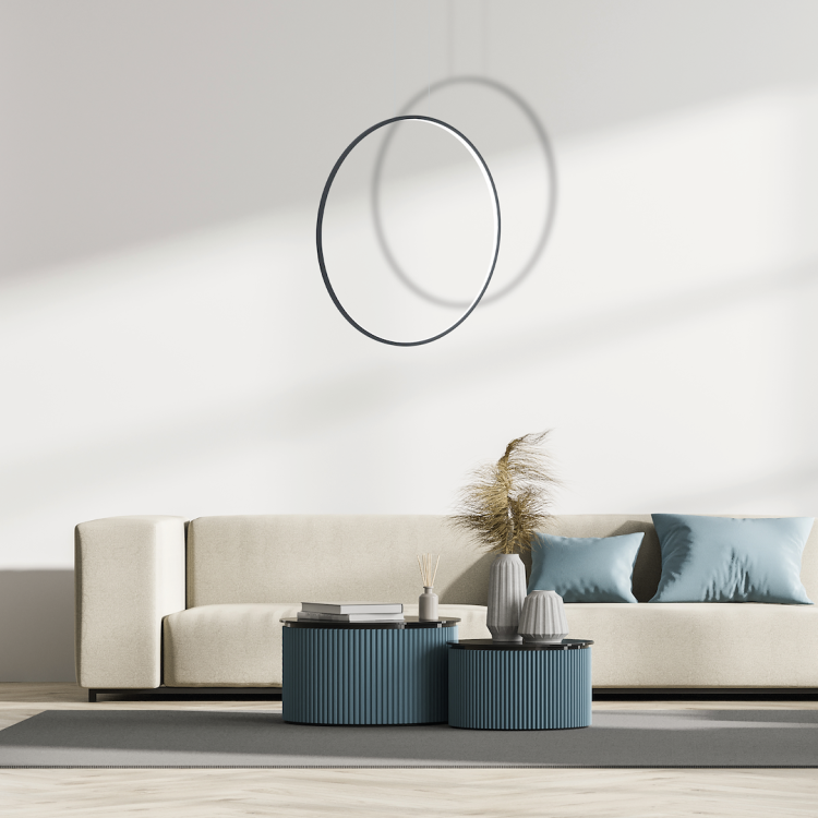 Lampa sufitowa SATURNO LED 46W Milagro ML8856 to nowoczesny plafon w kolorze czarnym z mocnym światłem 2500 lm i barwą 4000K. Regulowana wysokość 90–130 cm, IP44.