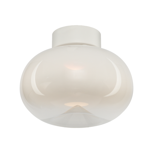 Biały plafon VASO White ML1410 ze szklanym kloszem. LED 4W, 388 lm i ciepłe światło 3000K do przedpokoju, garderoby lub sypialni. Średnica 18 cm, wysokość 14,5 cm. Źródło LED w komplecie, IP20.