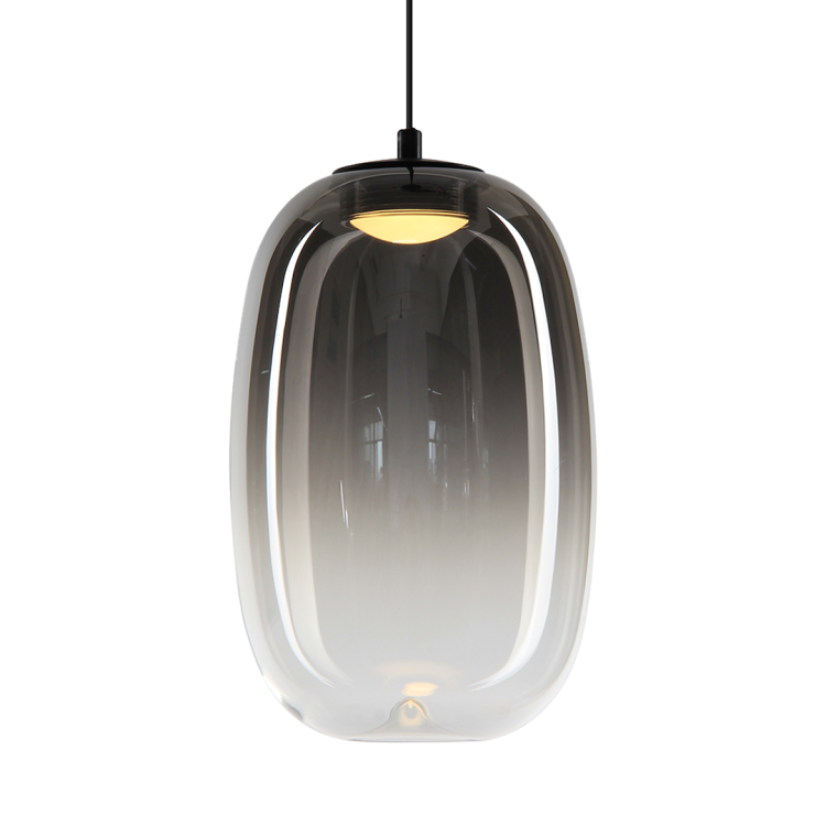 Lampa sufitowa VASO Black 4W LED wisząca dymiony klosz 388Lm 3000K ML1403