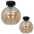 Lampa sufitowa SOFIA 1xE27 czarna klosz Amber MLP6575 Milagro