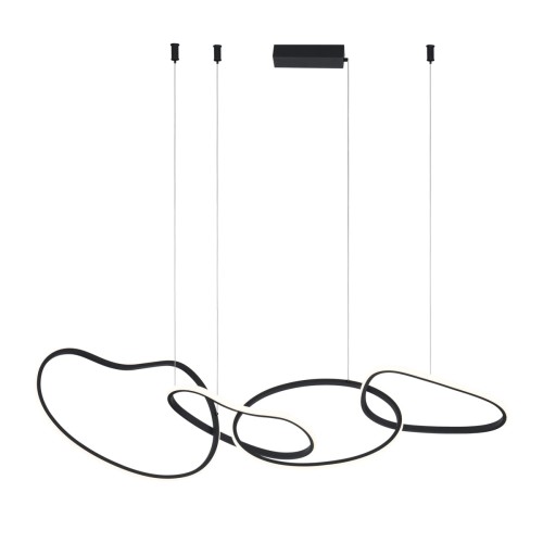 Designerska lampa FONTE PND-22412-S4-BK w kolorze czarnym to połączenie stylu i funkcjonalności. 60W LED, 5300 lm, barwa światła 3000K/4000K/6500K. Efektowny element aranżacji wnętrz.